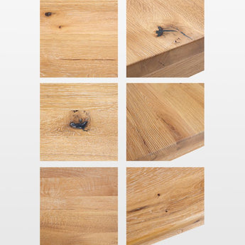 Consola multimedia de almacenamiento de madera de roble natural Terra 68".