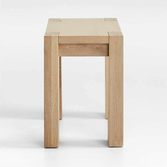 Mesa auxiliar de madera de roble blanco natural Terra.