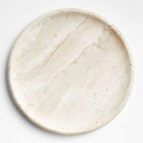 Plato redondo Travertino Beige.