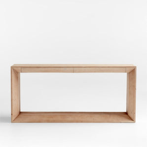 Mesa consola rectangular de almacenamiento de madera de pino Vernon