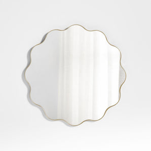 Espejo de pared ondulado festoneado redondo Kids Waveland