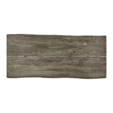 Mesa de comedor de madera maciza Yukon Weathered Grey Live Edge.