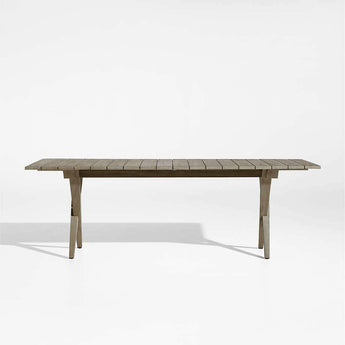 Andorra 91"-112" Gris Madera Exterior Mesa de comedor extensible.