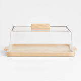 Tabla de servir rectangular de madera de fresno Arla con tapa acrílica.