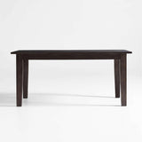 Euskera 82"-118" Charcoal Mesa de comedor rectangular extensible de madera gris.