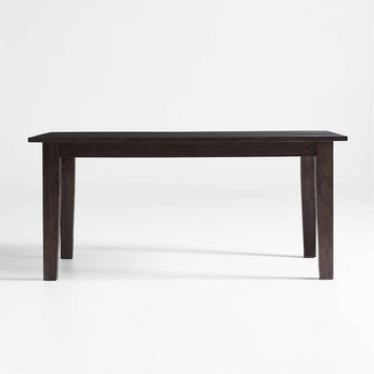 Euskera 82"-118" Charcoal Mesa de comedor rectangular extensible de madera gris.