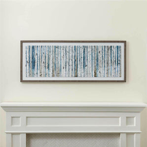 "Birch Trees" Reproducción Enmarcada Impresión de Arte de Pared 56 "x22" por Wall Artly