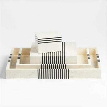 Caja decorativa Clara pequeña con incrustaciones de resina.