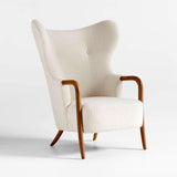 Silla acentuada Laso White Boucle.