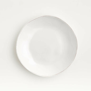 Marin White Exterior Plato de ensalada de melamina.