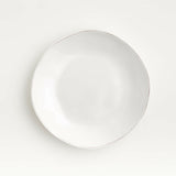 Marin White Exterior Plato de ensalada de melamina.