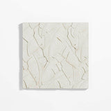 Pared de azulejos cerámicos blancos palmera arte.