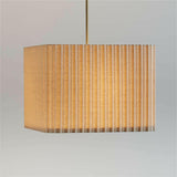 Lámpara colgante de tela de lino marfil Patrice.