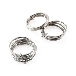 Servilletero de plata de 5 anillas.