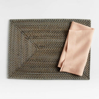 Mantel Individual Artesia Rectángulo Gris.