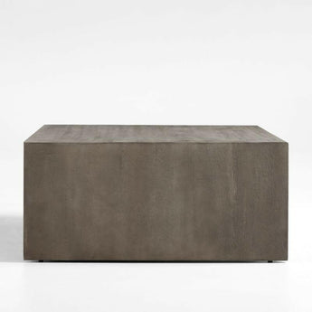 Mesa de centro cuadrada de roble gris Baja.