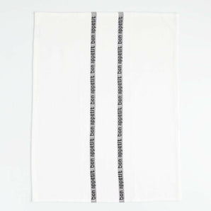 Paños de cocina estampados Bon Appetit, juego de 3.