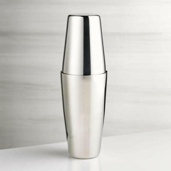 Coctelera Boston de acero inoxidable.