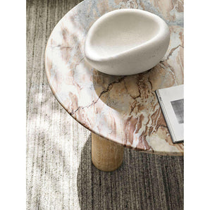 Cuenco centro de mesa de cerámica blanca Cirro 16".