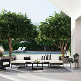 Sunbrella ® 20 "x13" Black Cabana Stripe Exterior Pillow.