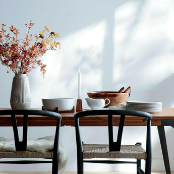 Silla de comedor Crescent Black Wood Wishbone.