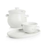 Tazón de sopa de granja.