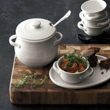 Tazón de sopa de granja.