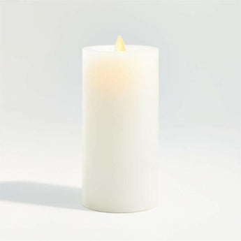 Vela de pilar de cera sin llama parpadeante.