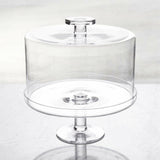 Soporte para tartas con pie y cúpula.