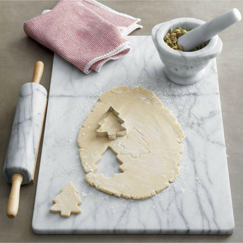 Rodillo de Mármol de Cocina Francesa con Soporte.