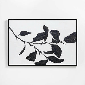 Good Day Impreso en blanco y negro con motivos florales 41.5 "x61.5".