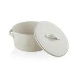 Marin Cacerola Blanca Cubierta 2Qt.