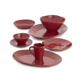 Plato ovalado grande para servir Marin blanco.