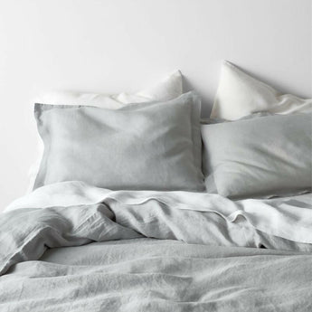 Pewter Cáñamo Natural Gris Full/Queen Funda nórdica.