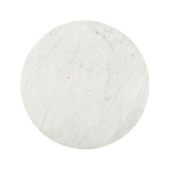 Mesa de comedor de mármol Nero 48" con base Brass .