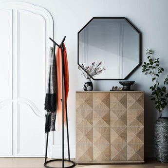 Espejo de pared Octagon Roble Gris Nuevo.