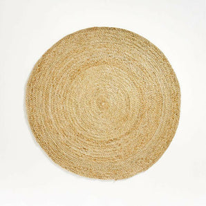 Alfombra redonda Sentina Light Natural de 6 pies.