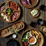 Plato ovalado Tondo Acacia de 16.5".