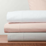 Juego de sábanas de algodón orgánico lavado.