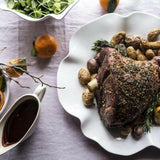 Plato blanco Ruffle 16".