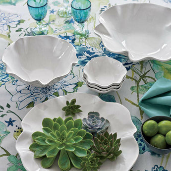 Plato blanco Ruffle 16".