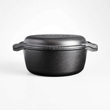 Lodge ® Colección Chef 6-Qt. Horno holandés doble de hierro fundido.