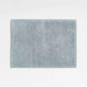 Alfombrilla de baño Rylan de algodón orgánico azul niebla 18 "x24".