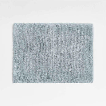 Alfombrilla de baño Rylan de algodón orgánico azul niebla 18 "x24".
