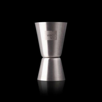 Doble jigger de acero inoxidable.