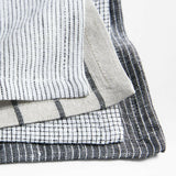 Trajes Servilletas de cóctel de lino azul marino, juego de 4.