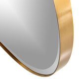 Edge Brass Espejo de pared redondo de 30".