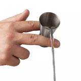 Doble jigger de acero inoxidable.