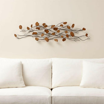 Discos de teca, arte mural de madera.