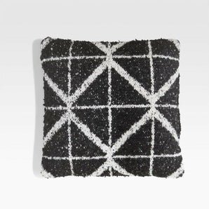 Artun 20" Sq. Geometric Black Exterior Pillow.